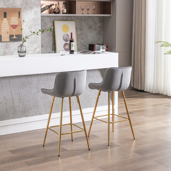 Metal Base Bar & Counter Stools (Set of 2)