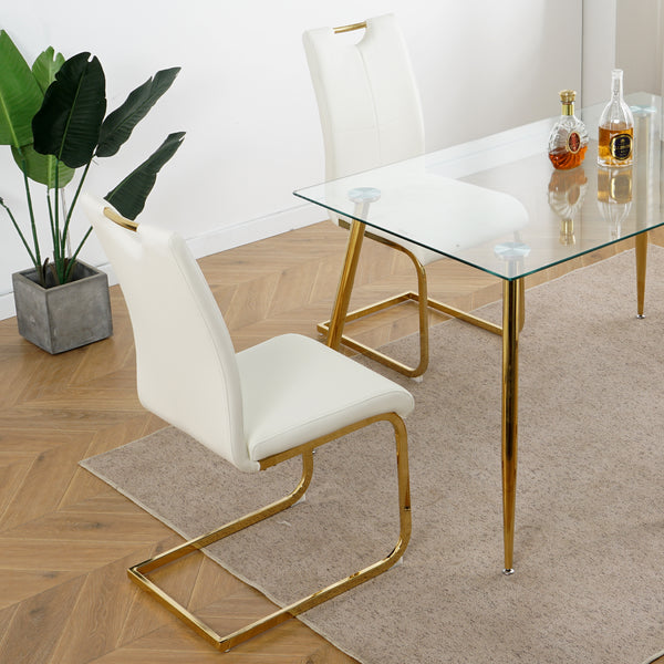 Modern Armless Dining Chairs (Set of 2)