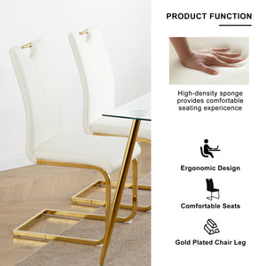 Modern Armless Dining Chairs (Set of 2)