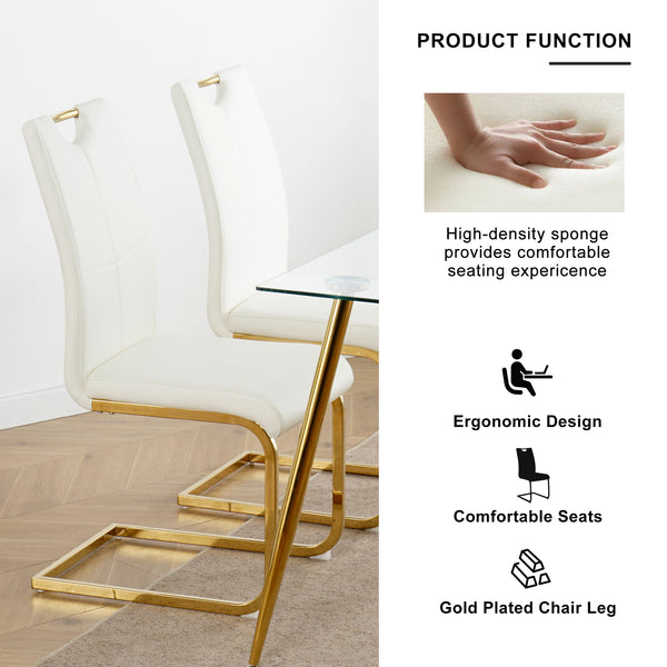 Modern Armless Dining Chairs (Set of 2)