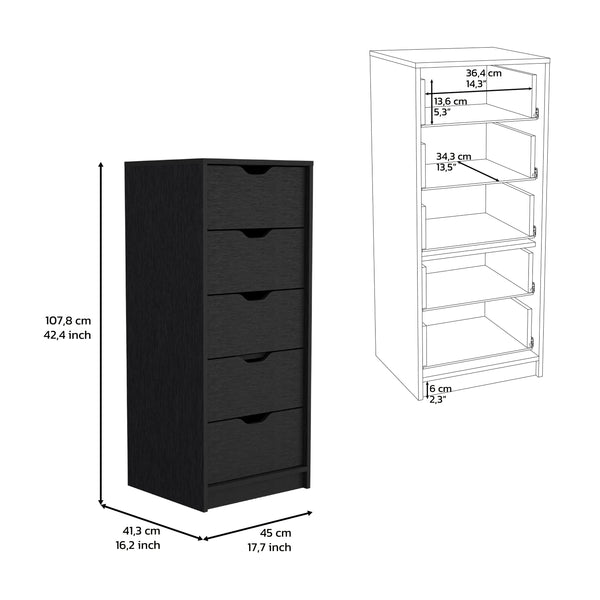 Modern 5-Drawer Chest (16'')
