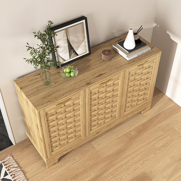 Rustic 3-Door Wood Buffet (47'')