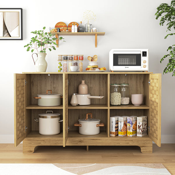 Rustic 3-Door Wood Buffet (47'')