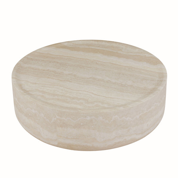 Round Marble-Pattern Coffee Table (31'')