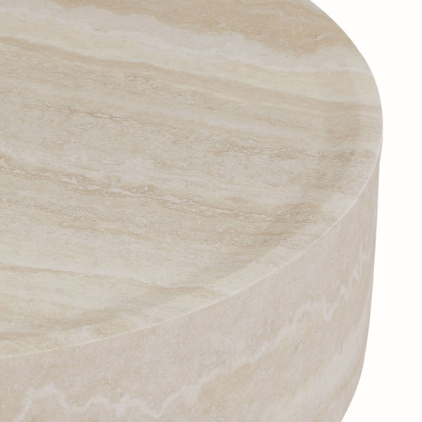 Round Marble-Pattern Coffee Table (31'')