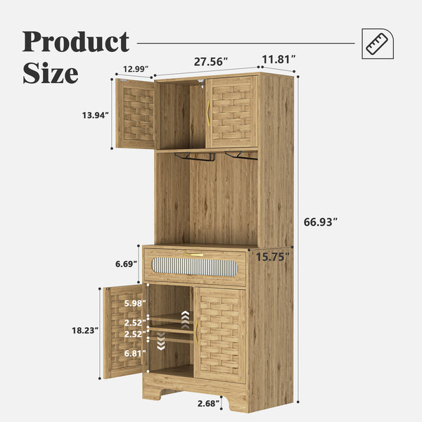 Freestanding Buffet Cabinet (67'')