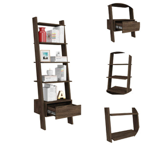 Mid-century Modern Ladder Bookcase (70'')