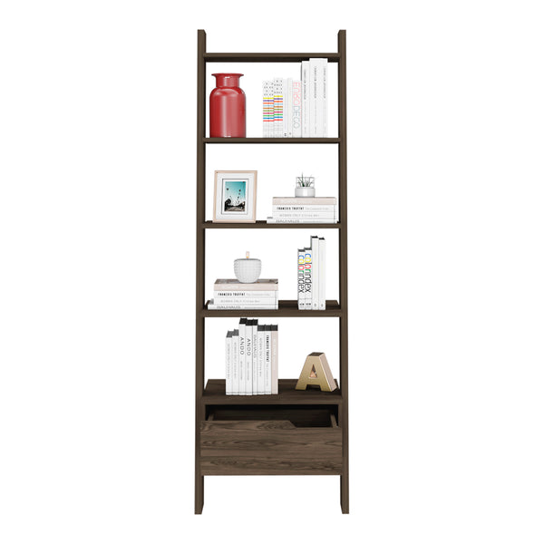 Mid-century Modern Ladder Bookcase (70'')