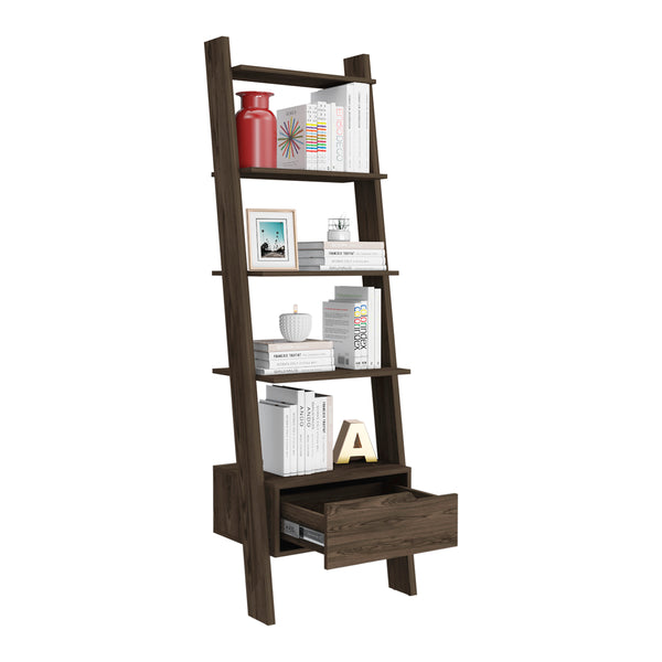 Mid-century Modern Ladder Bookcase (70'')