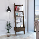 Mid-century Modern Ladder Bookcase (70'')