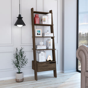 Mid-century Modern Ladder Bookcase (70'')