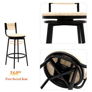 Paper Rope Bar & Counter Stools (Set of 2)