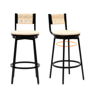 Paper Rope Bar & Counter Stools (Set of 2)