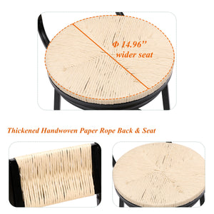 Paper Rope Bar & Counter Stools (Set of 2)