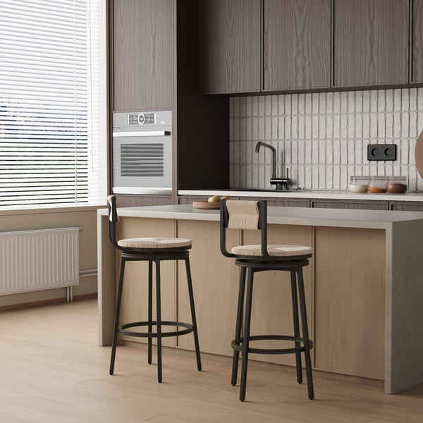 Paper Rope Bar & Counter Stools (Set of 2)
