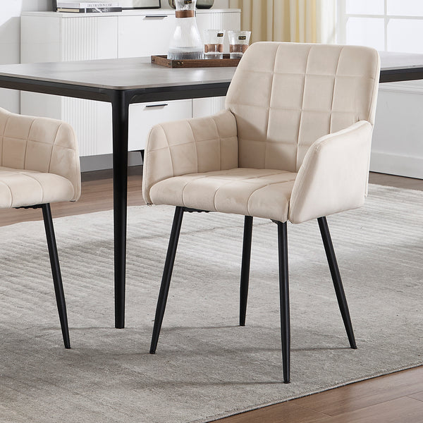 Modern Velvet Dining Chairs (Set of 2)