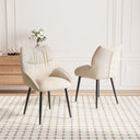 Velvet Upholstered Dining Chairs (Set of 2)