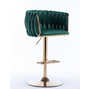 Velvet Swivel Bar & Counter Stools (Set of 2)