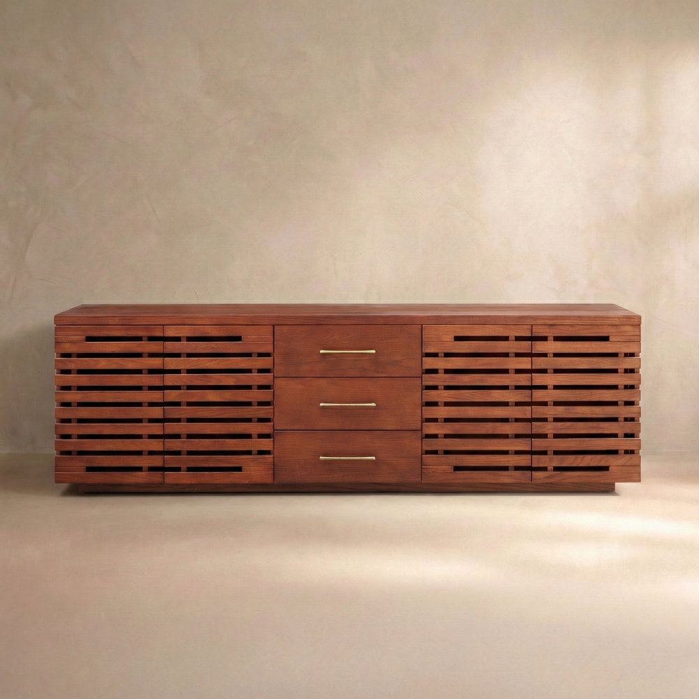 Elara Slatted Media Console (84")
