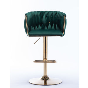Velvet Swivel Bar & Counter Stools (Set of 2)