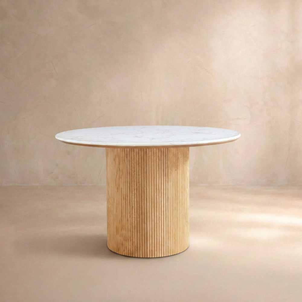 Esmond Fluted Round Dining Table (47")