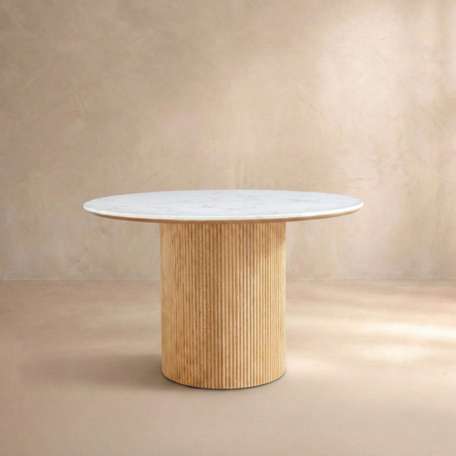 Esmond Fluted Round Dining Table (47")