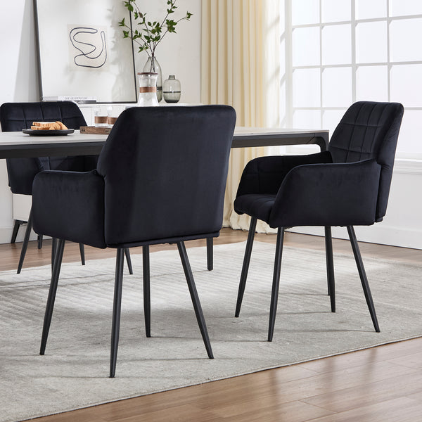 Modern Velvet Dining Chairs (Set of 2)
