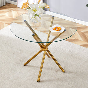 Round Glass Top Dining Table (36'')