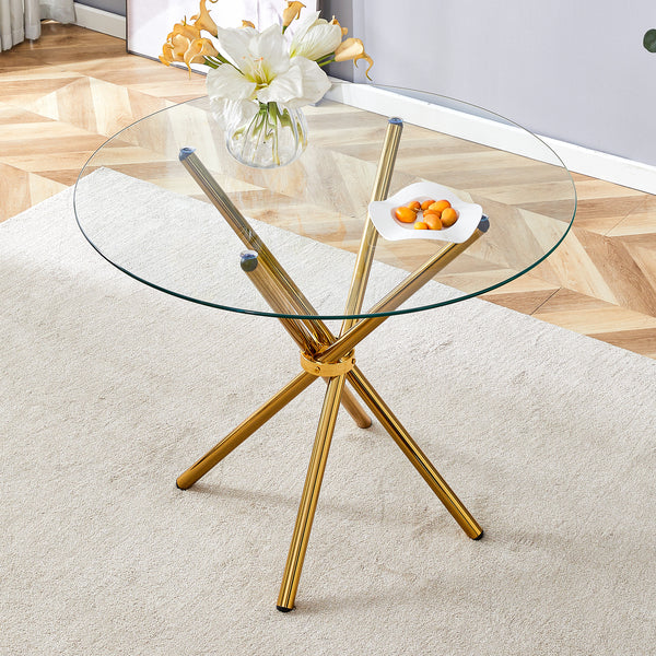 Round Glass Top Dining Table (36'')