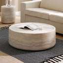 Round Marble-Pattern Coffee Table (31'')