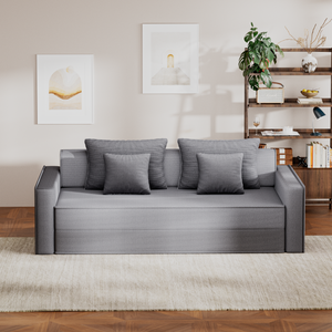 Snooly Convertible Corduroy Sleeper Sofa (82'')
