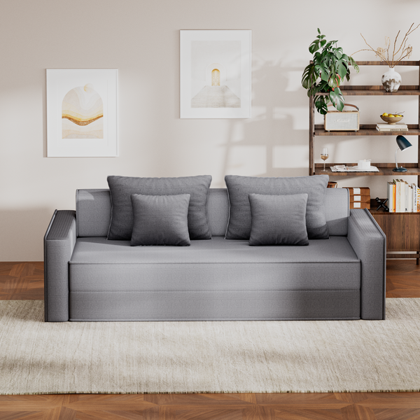 Snooly Convertible Corduroy Sleeper Sofa (82'')