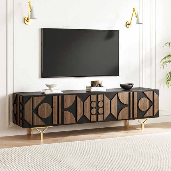 Carved Pattern Media Console (70'')