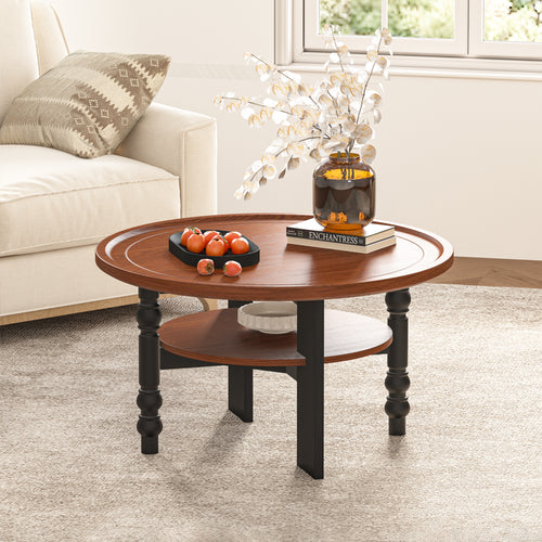 Round Two-tiered Coffee Table (31'')