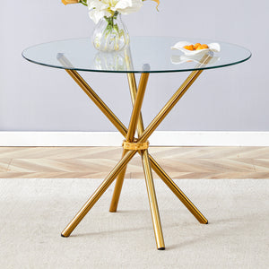 Round Glass Top Dining Table (36'')