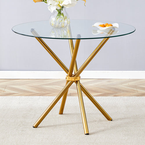 Round Glass Top Dining Table (36'')