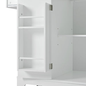 Fluted Storage Kitchen Island (48'')