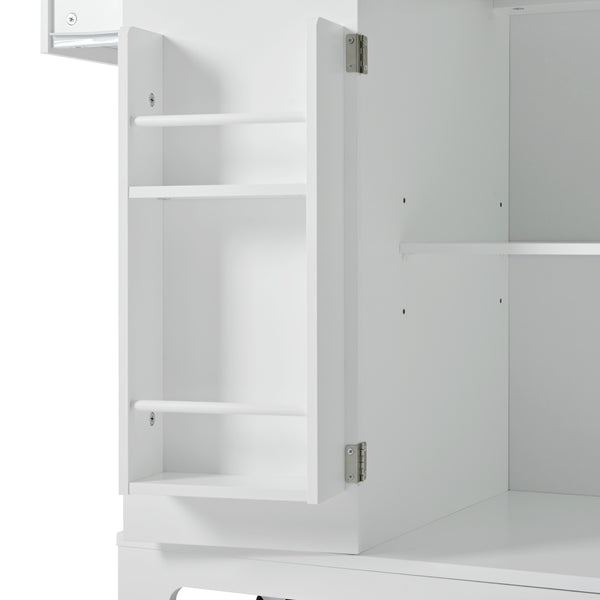 Fluted Storage Kitchen Island (48'')