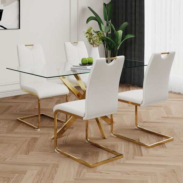 Modern Armless Dining Chairs (Set of 2)