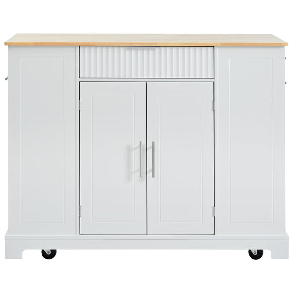 Fluted Storage Kitchen Island (48'')