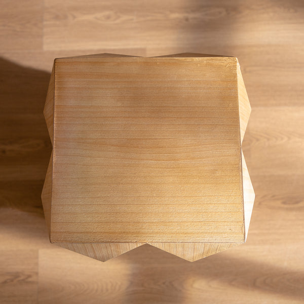 Retro Wooden Side Table (11'')