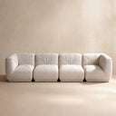 Eden White Chenille Modular Sectional Sofa (146")