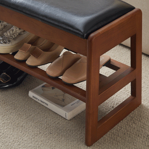 Wooden Storage Entryway Bench (39'')