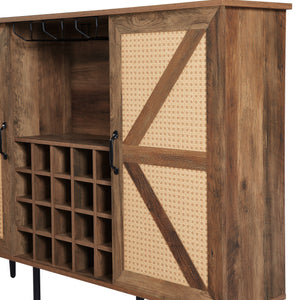 Rustic 2-Door Bar Cabinet (55'')