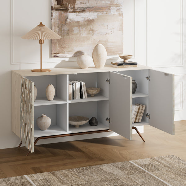 Geometric Textured Buffet (59'')