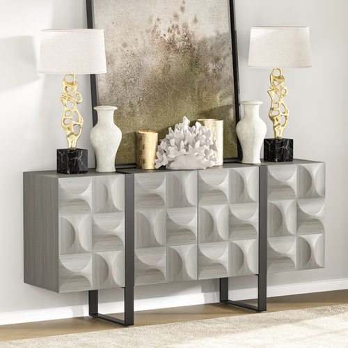 Antique 4-Door Sideboard (67'')