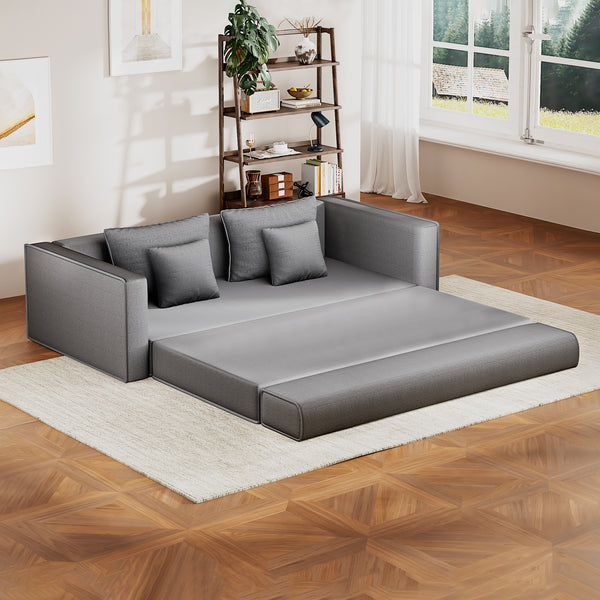 Snooly Convertible Corduroy Sleeper Sofa (82'')