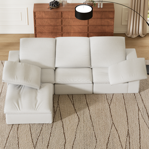 Swofy 3-Seater Chenille Sectional (118'')