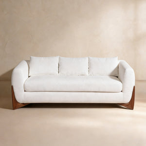Maeve White Modern Sofa (86")