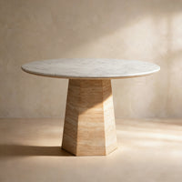 Merano White Round Dining Table (47")